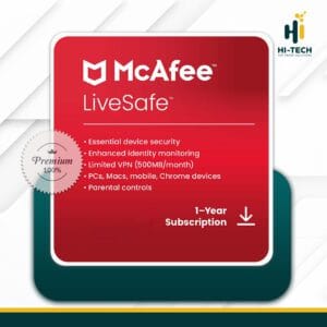 McAfee LiveSafe 1 Device 1 Year