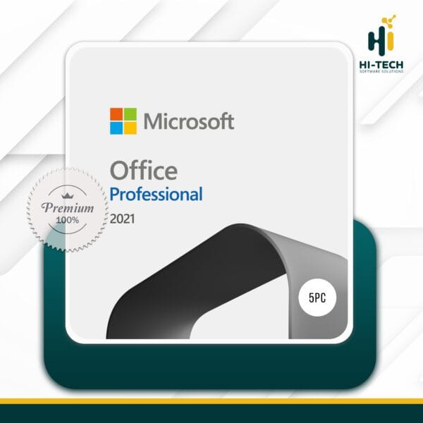 Microsoft Office 2021 Professional Plus Lifetime (5 PC's)