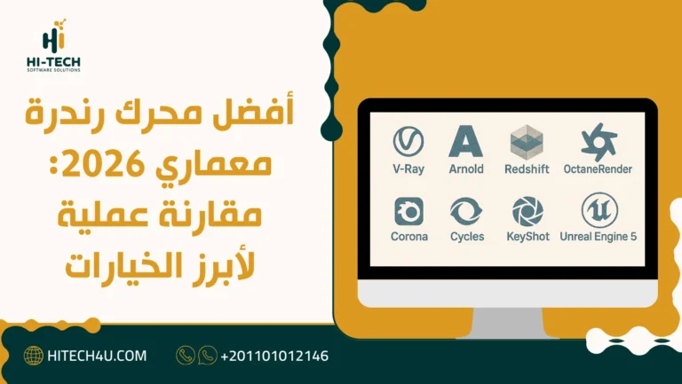 أفضل محرك رندرة معماري 2026